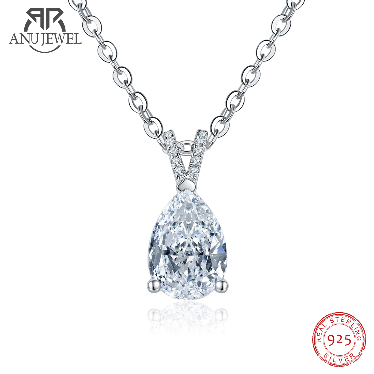 Ansi Chain - AnuJewel 2,5 ct D Farbe Birne