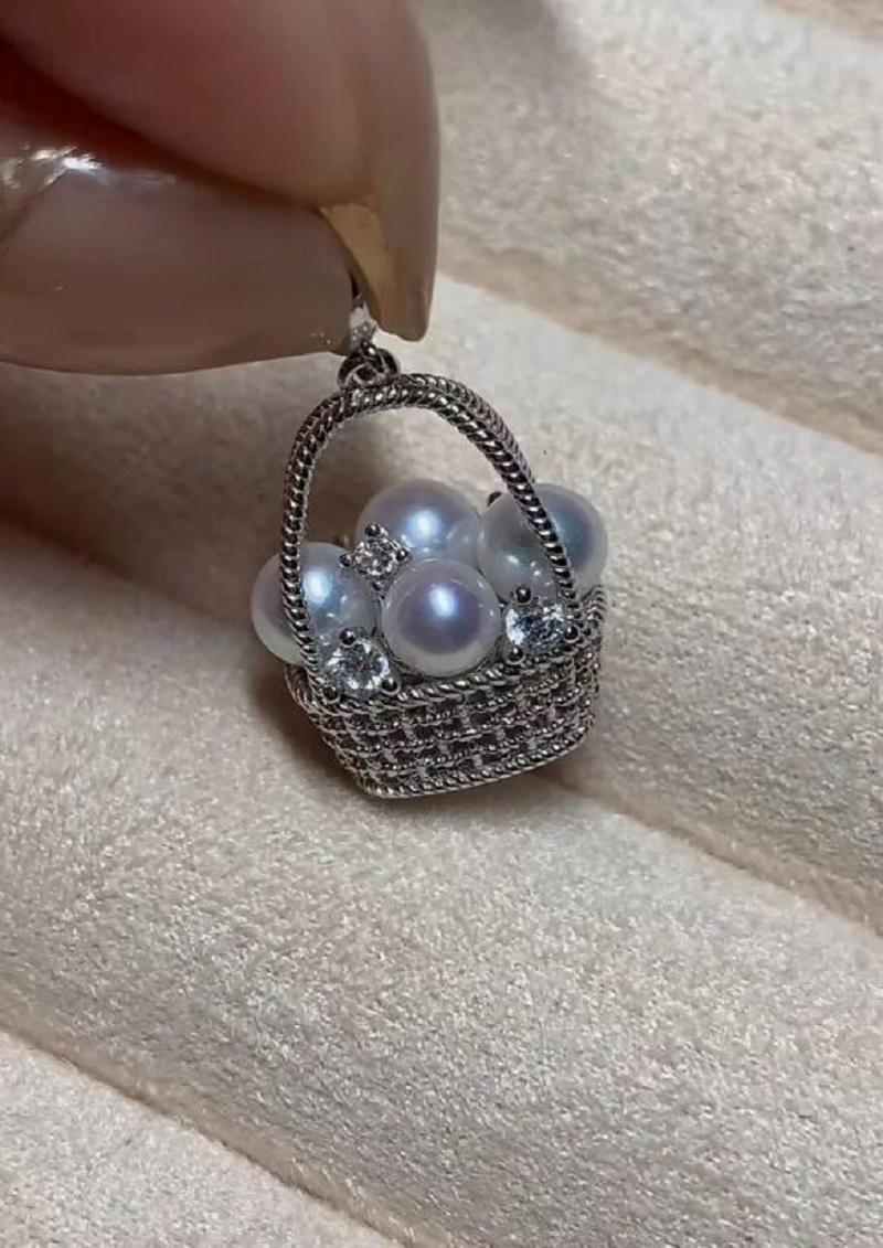 530 Chain - eleganter 5-6 mm weißer Südseeperlenanhänger 925er