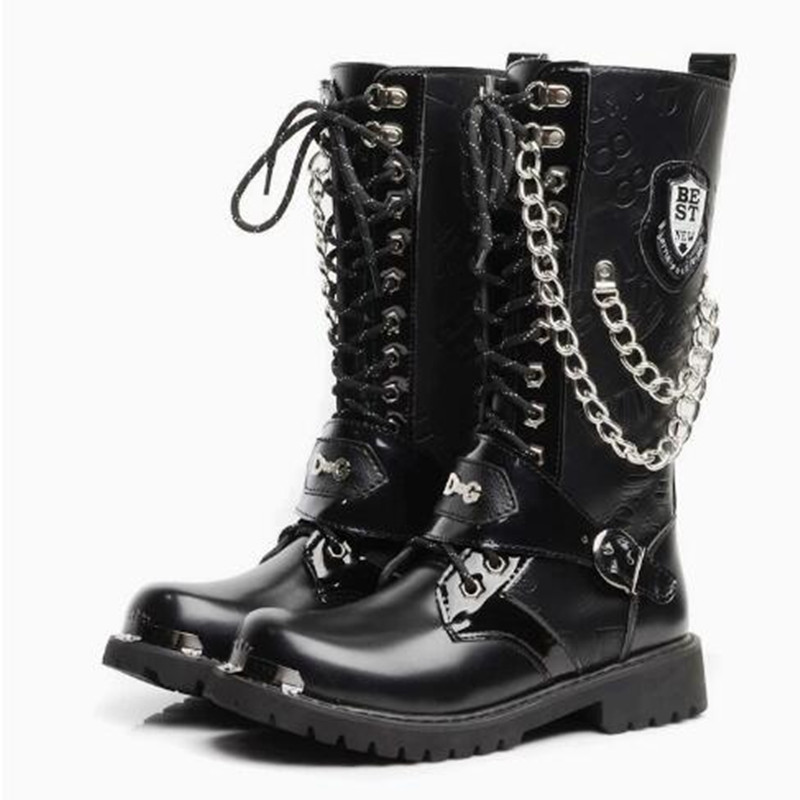 Herren Mode Motorradstiefel Ha – Steel Chain Bewertung und Preis