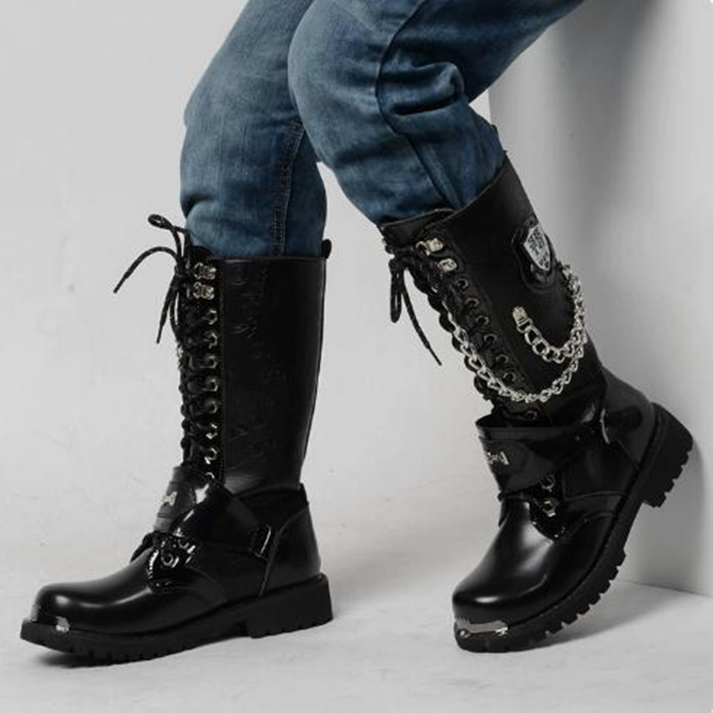Herren Mode Motorradstiefel Ha – Steel Chain Bewertung und Preis